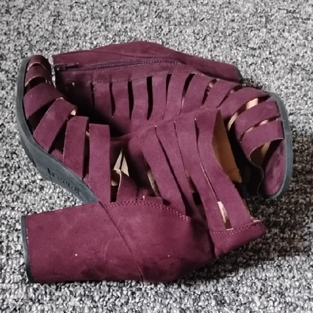 Brash Burgundy Platform Shoes